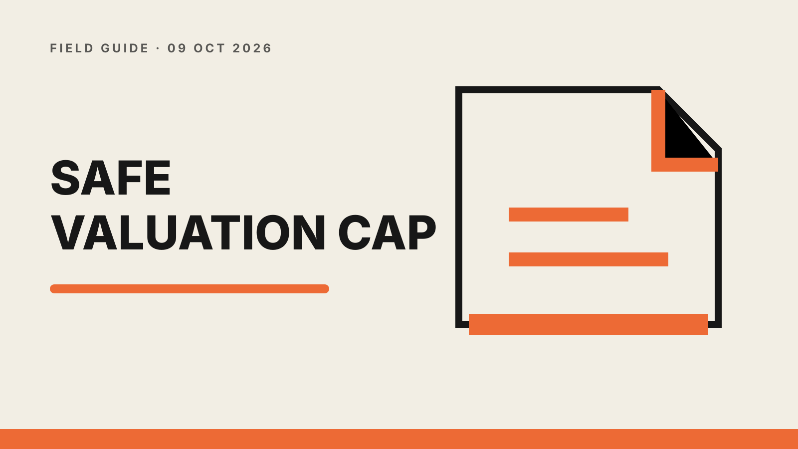 Document and cap line representing SAFE conversion